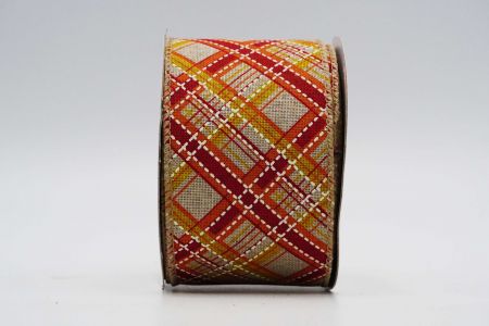Festival Plaid Wired Ribbon_KF7134GC-13-183_natural